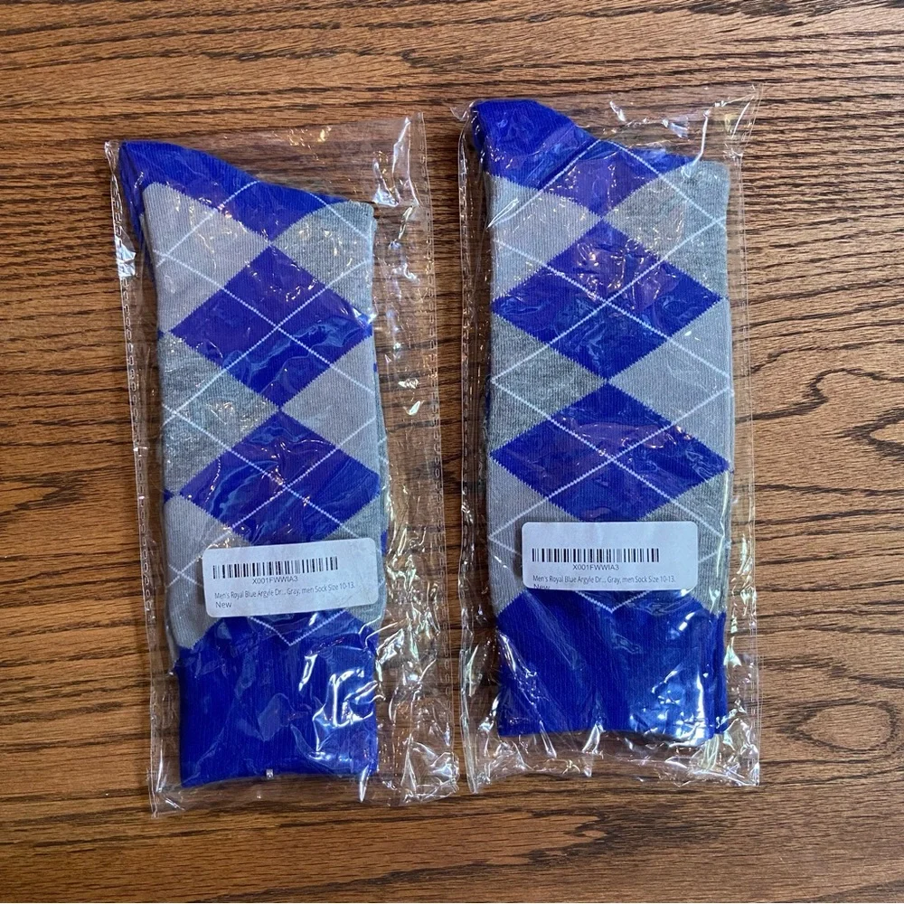 🍓$5 Pick!🍓 Triple M Plus Men’s Royal Blue Dress Socks 10-13